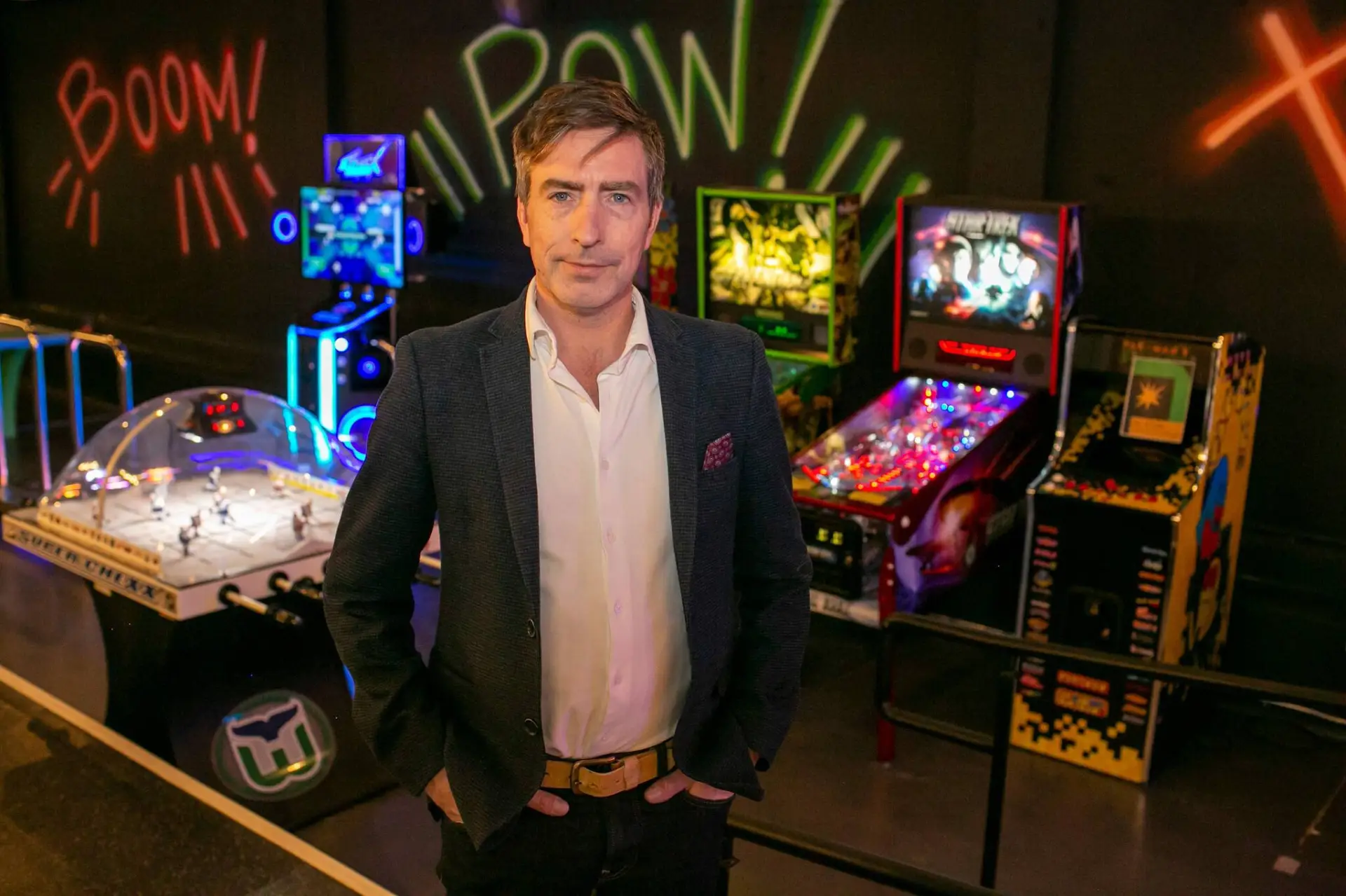Roy McLaughlin at the MB AI Innovation Showcase — Winnipeg Free Press / Brook Jones